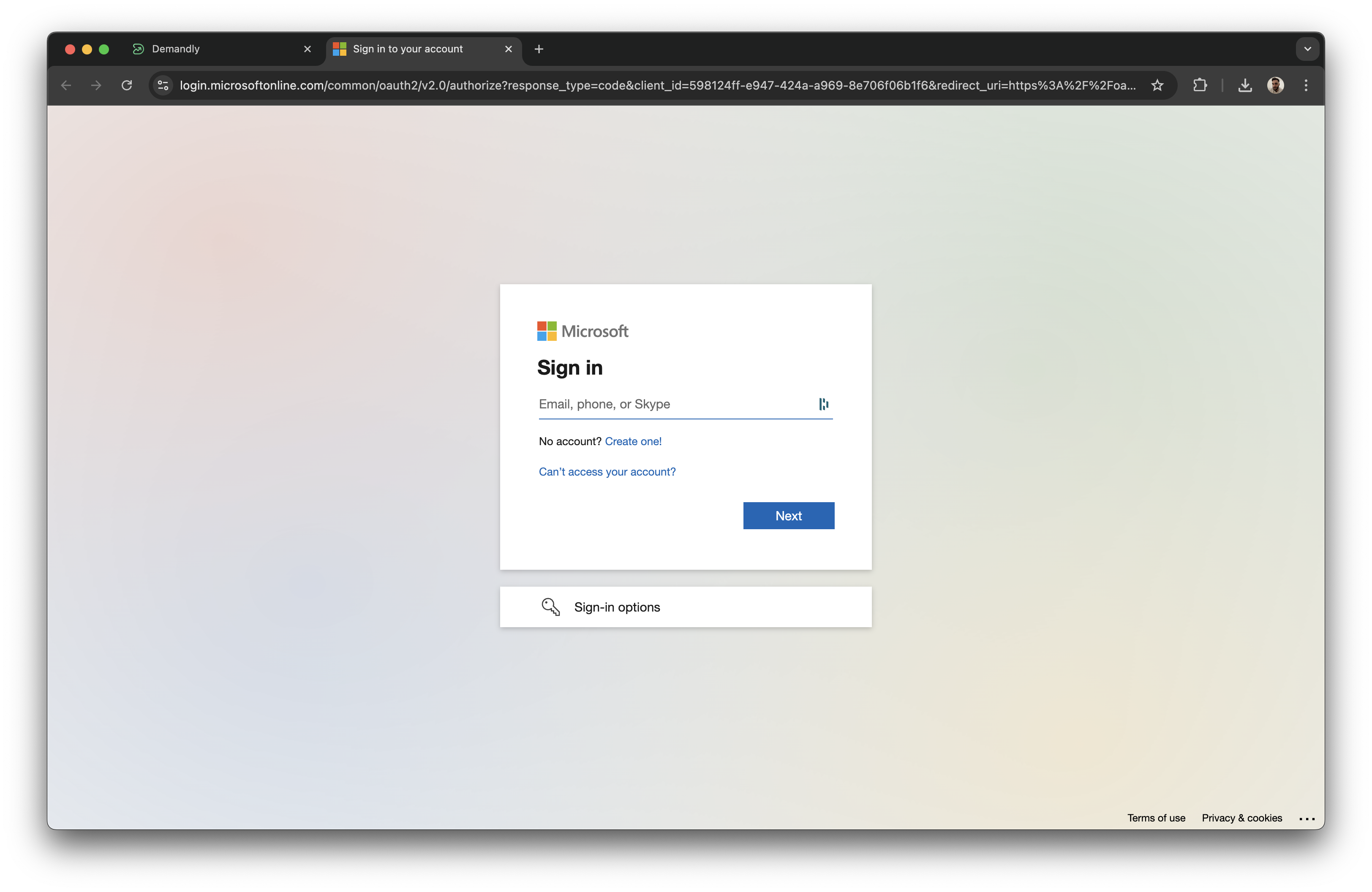 Bing Ads Microsoft authorization