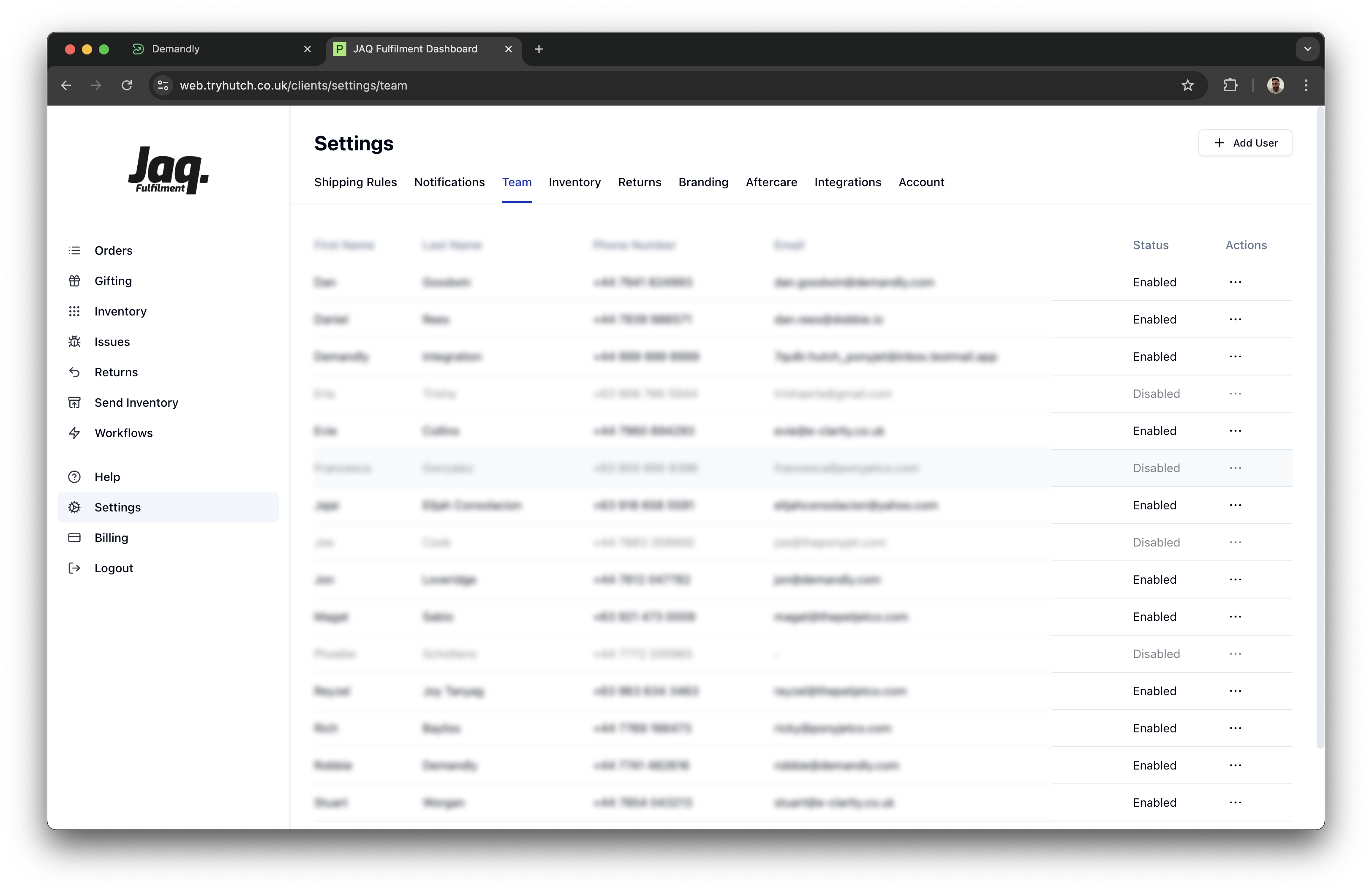Hutch integration verification