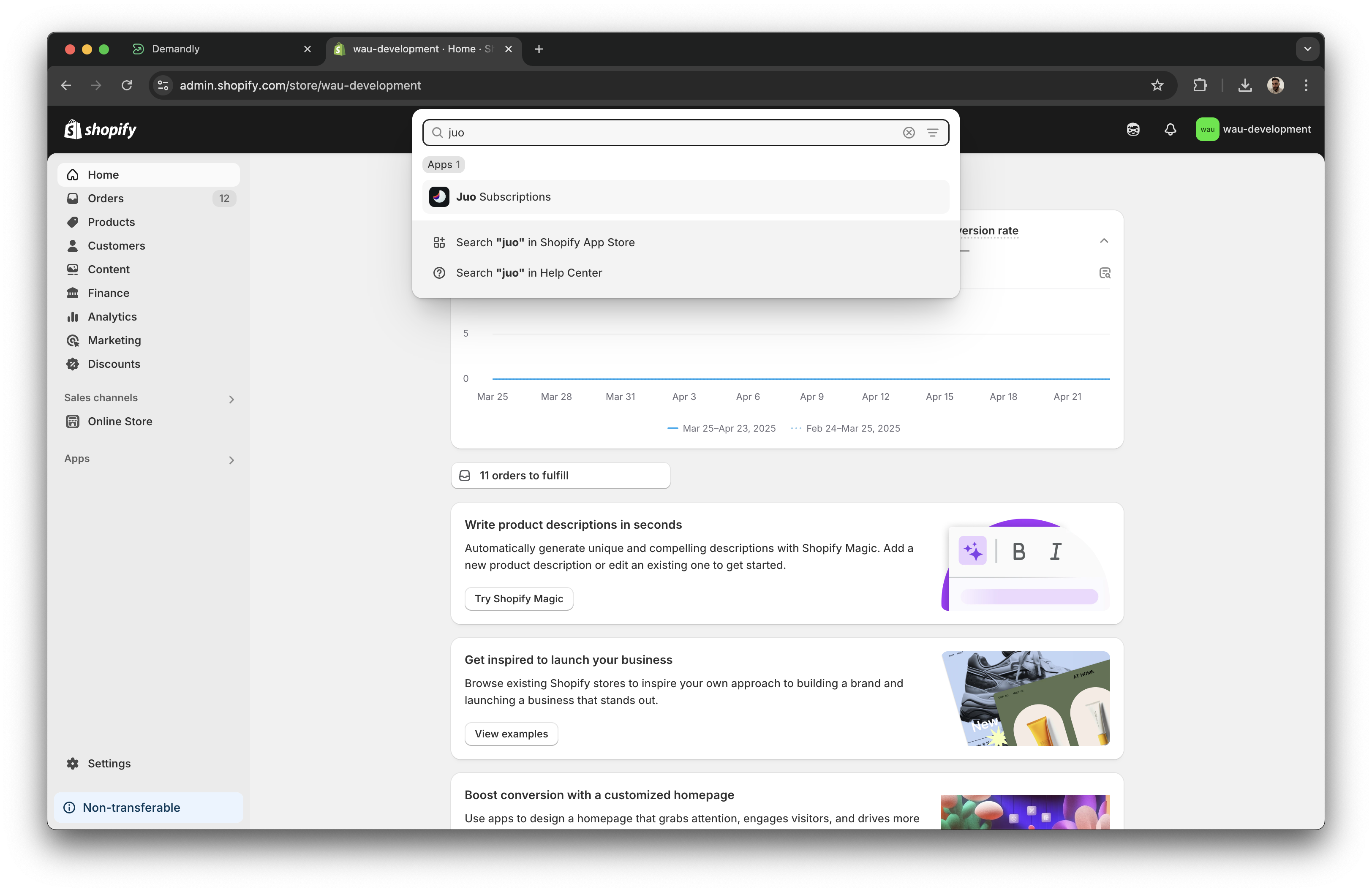 Shopify admin access