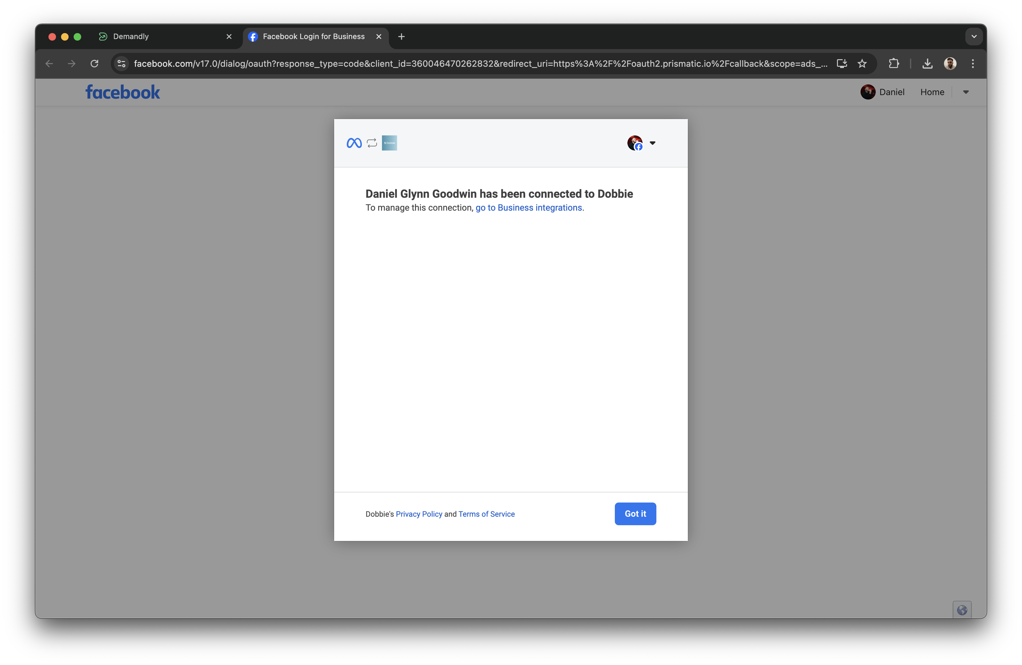 Meta save confirmation