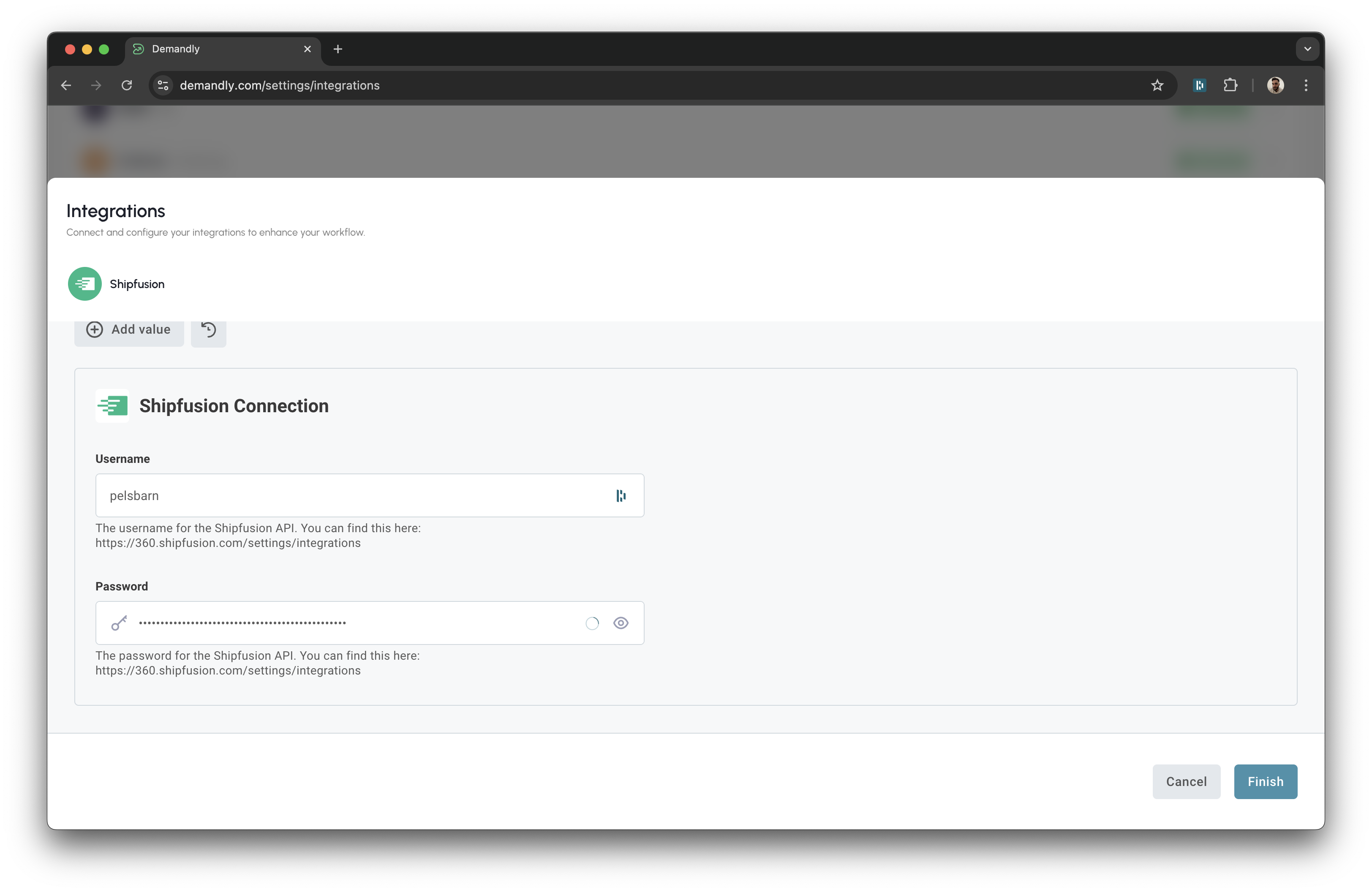 Shipfusion password retrieval